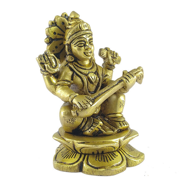 Maa Saraswati (Brass) - Image 2