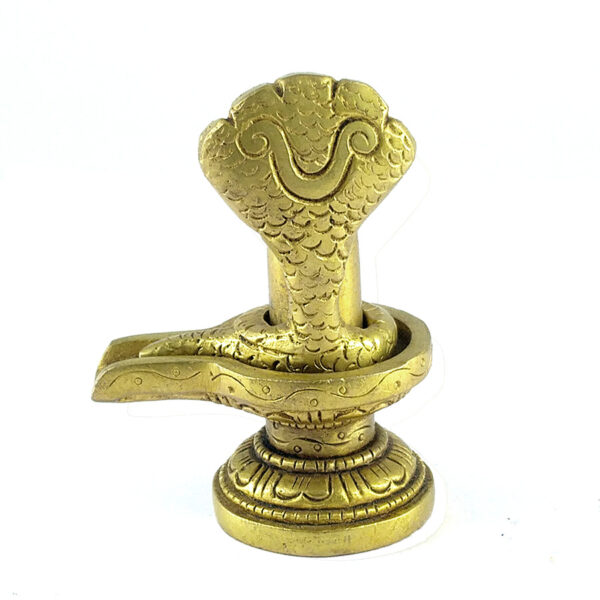 Shivling with Panchmukhi Naag (Brass) - Image 4