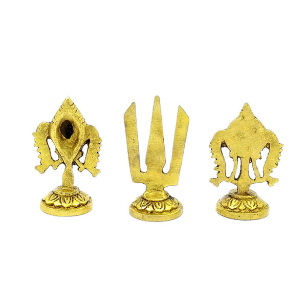 Sri Venkateshwara Swamy Symbol (Shankh, Chakra & Tilak) Made of Brass - Image 3