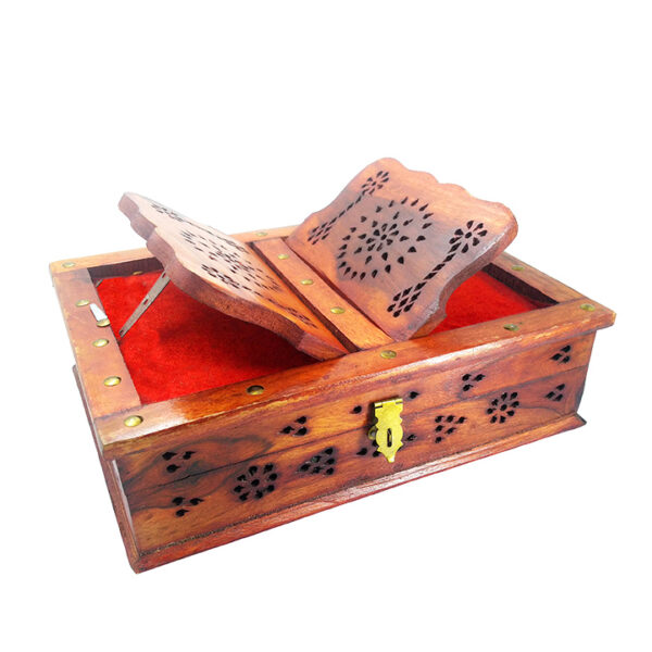 Wooden Rehal Box with Holy Book Stand - Image 2