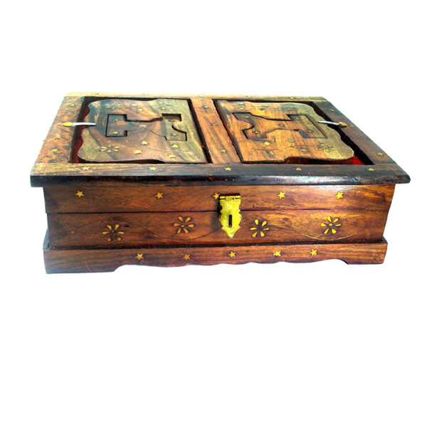 Wooden Rehal Box with Holy Book Stand - Image 2