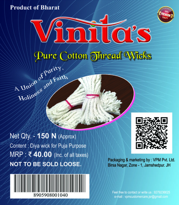 Vinita's Thread Batti for Puja