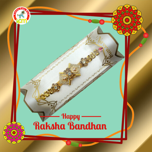 Rajshree Kundan Rakhi – The Sparkle of Royal Love