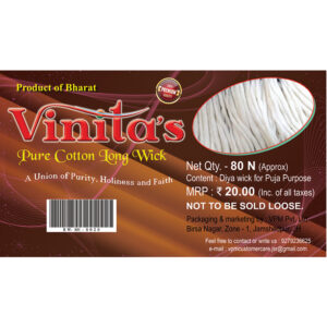 Vinita's Pure Long Cotton Wick