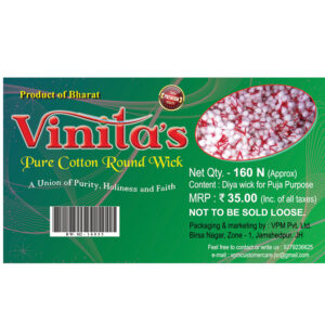 Vinita's Pure Cotton Round wick Big