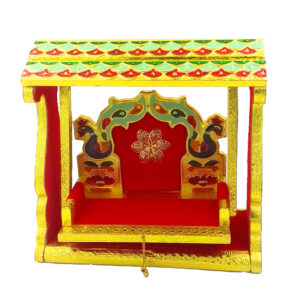 TRADITIONAL GOLD SHINE WOODEN JHULA