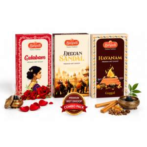 Binndi Premium Wet Dhoop Combo Pack || Gulabam + Deccan Sandal + Havanam